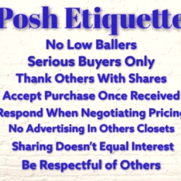 💕POSH ETIQUETTE💕 - Picture 1 of 8
